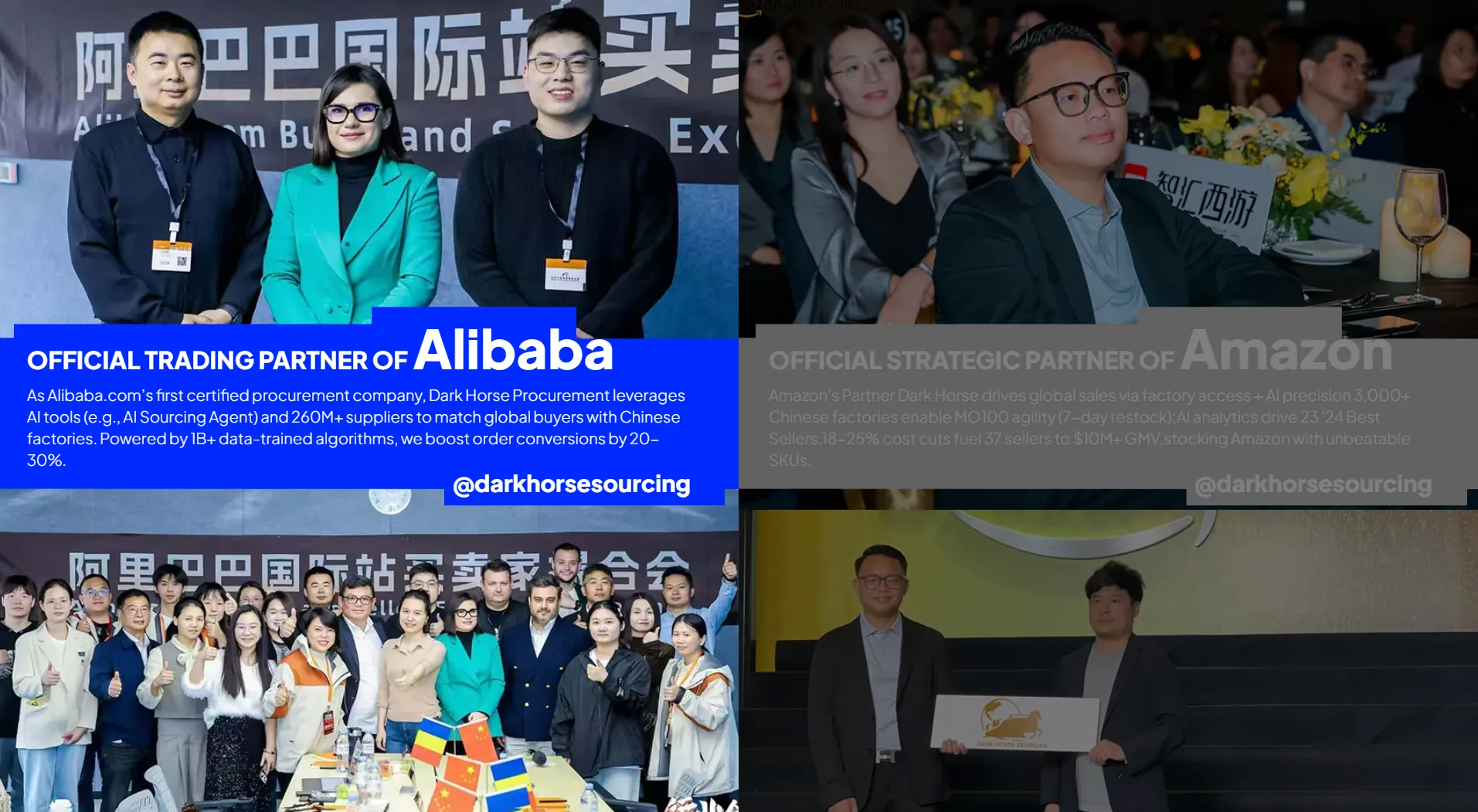Oficiální sourcingová partnerství s Alibaba a Amazon